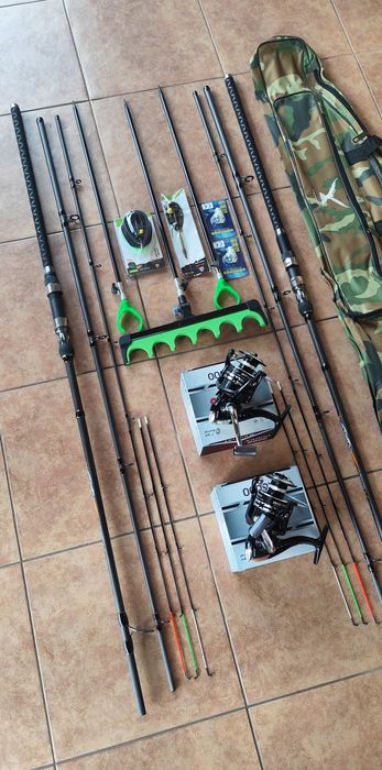 2 Lansete Feeder Reglabile 3,60m-4,10,2 Mulinete 6000,Senzori,Geanta