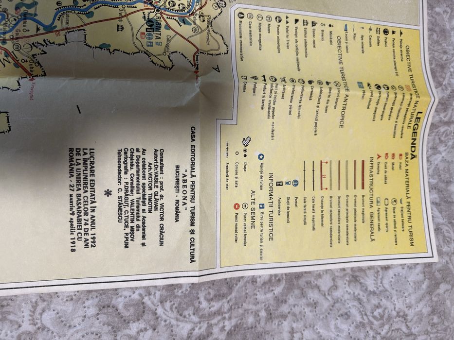 Basarabia 1992 – Harta Turistică
