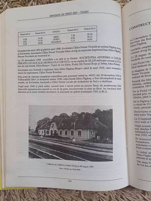 Mica Monografie a CFR- Reg C.F.Brasov Radu Bellu