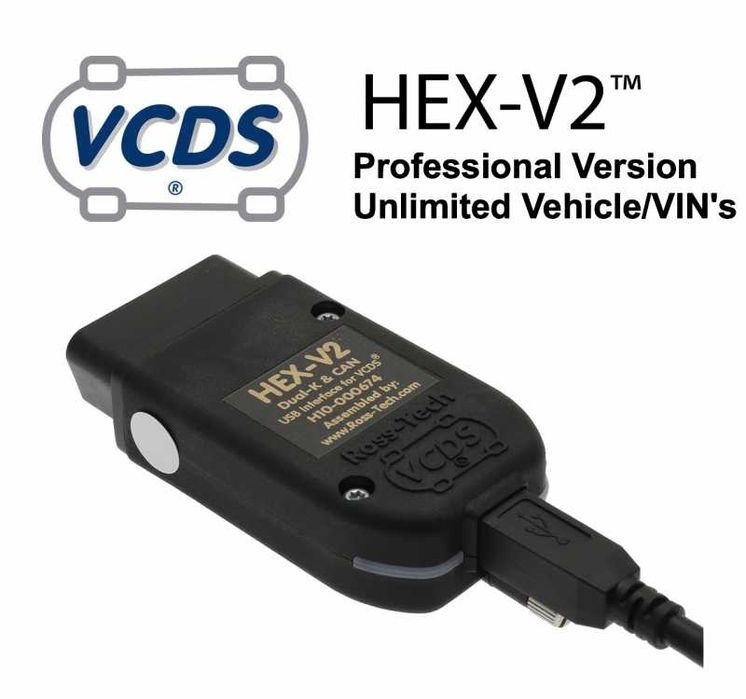 Tester Auto VCDS V2 HEX CAN Engleza Romana VW audi seat skoda SUPORTA MQB