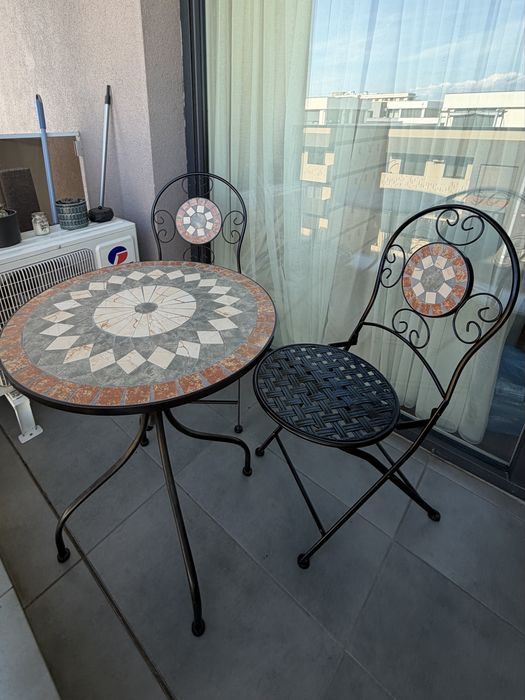 Set gradina masa si scaune fier