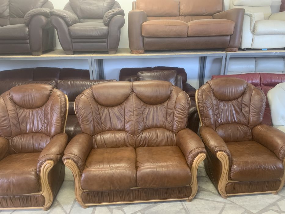 Естествена кожа холна гарнитура