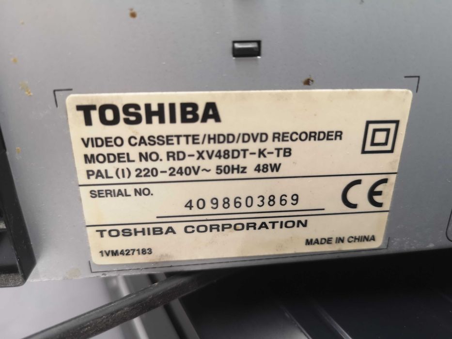 DVD/Video Player - Toshiba RD-XV48 / RD-XV47 / RD-XV48DT
