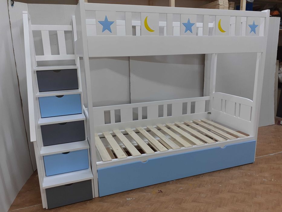 TRANSPORT GRATUIT.Pat etajat-supraetajat din lemn masiv.Cod 3526