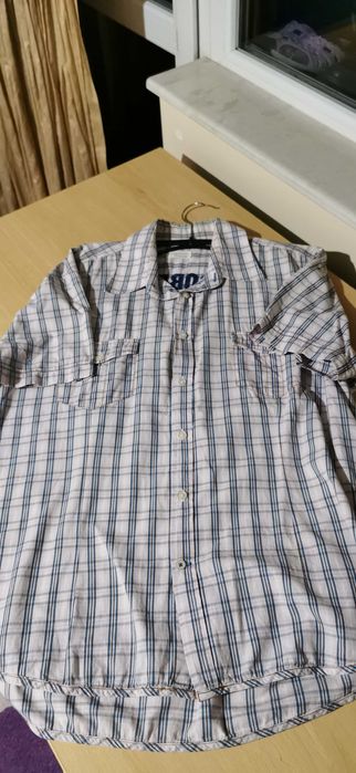 Мъжка риза с къс ръкав