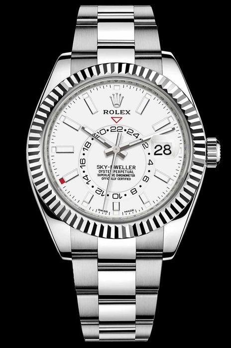 Rolex Sky-Dweller 42mm Steel and white Gold белый