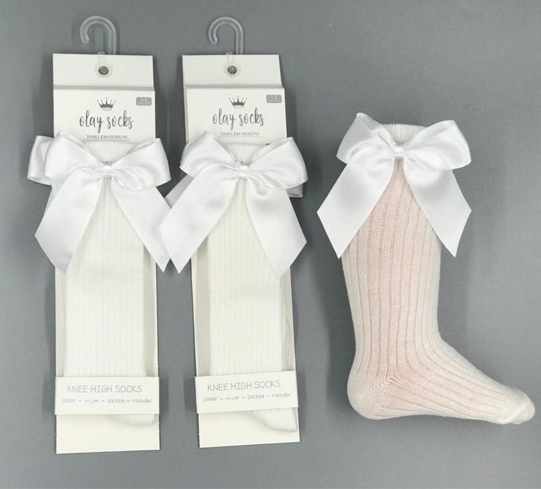 Детски чорапи за момиче с панделка