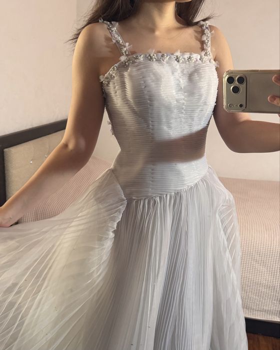 Вечернее плиссированное платье
