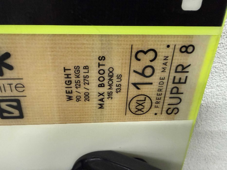 placa snowboard salomon super 8 L163cm