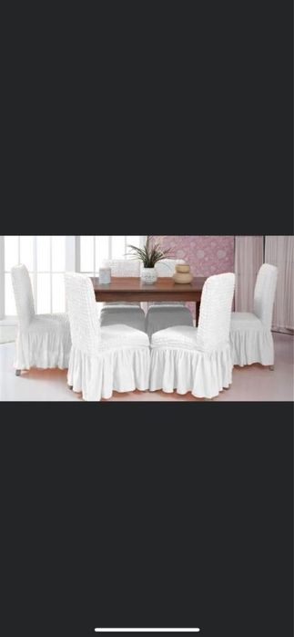 Huse scaune elastice si creponate cu volane