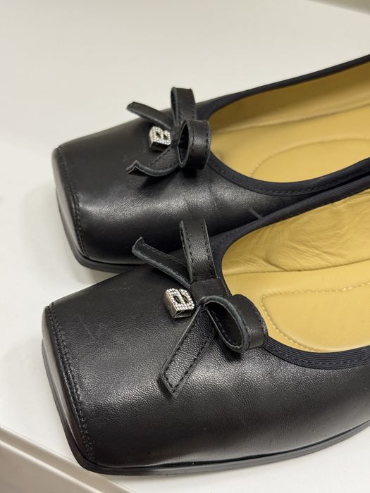Балетки кожаные черные 39,5-40