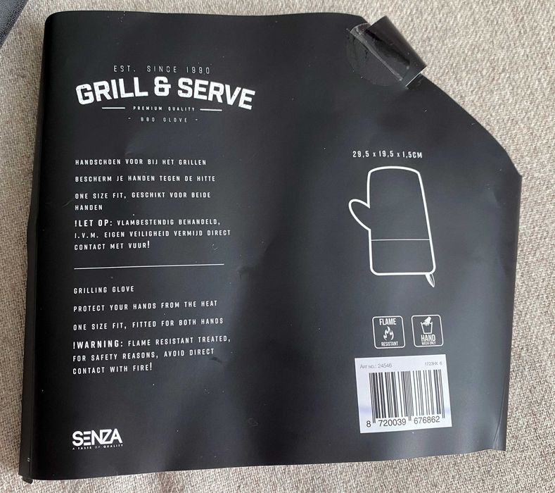 Manusi gratar grill disc ceaun rezistente la foc din piele - olanda