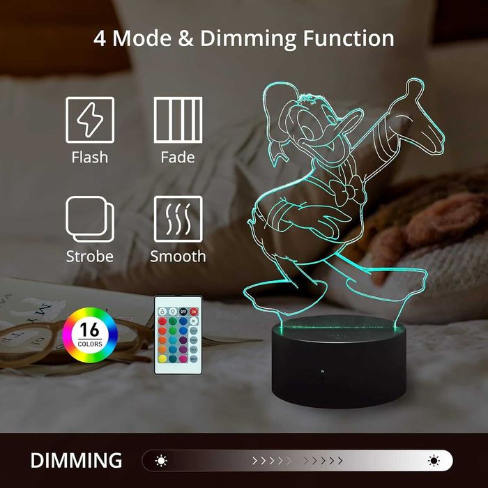 Donald Duck 3D лампи с две плаки