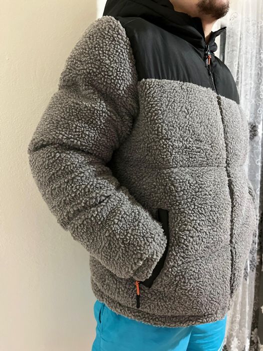 Geacă oversize gri LDN, stil streetwear, mărimea S/M, stare impecabil