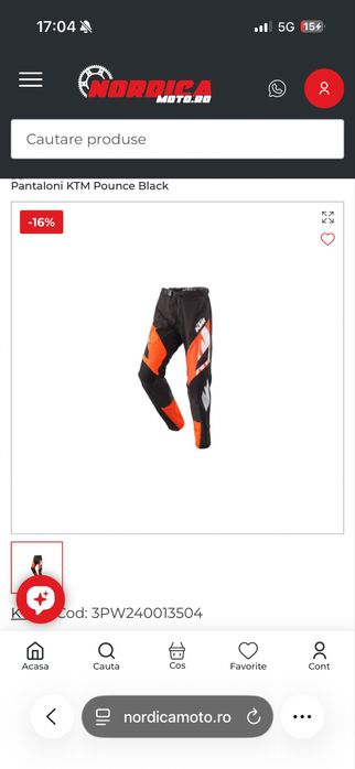 Pantaloni enduro ktm