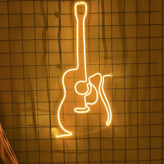 Неон табло гитара