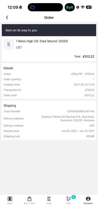Air Jordan 1 Retro High Dark Mocha Men US7/EU40