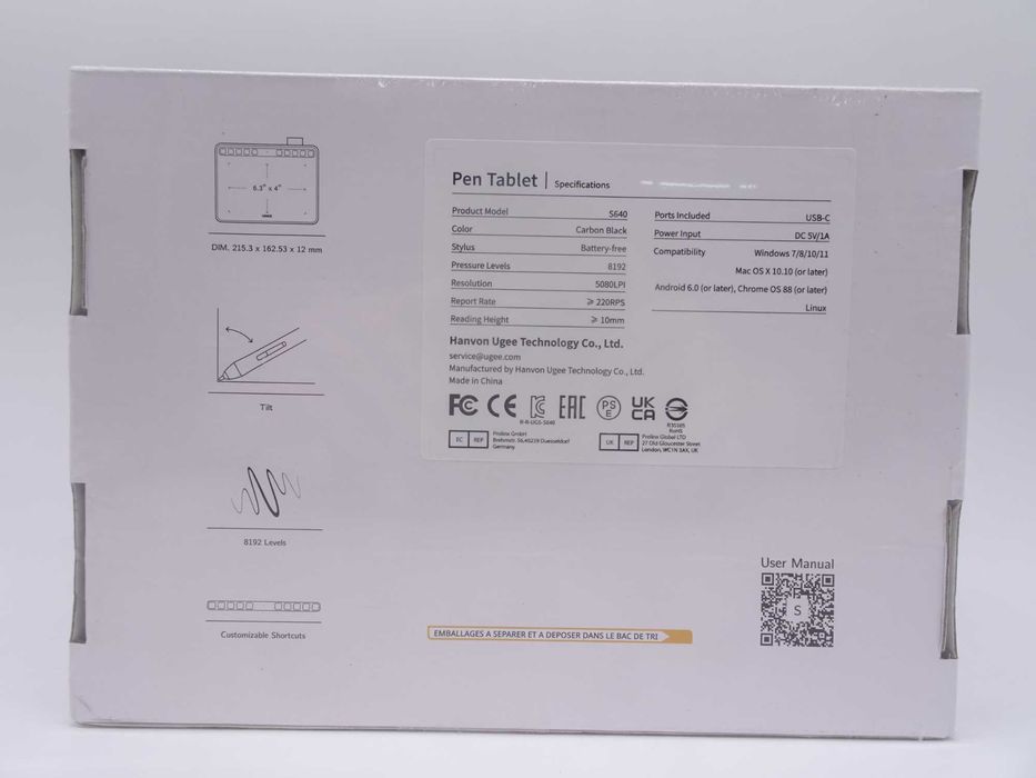 Tableta grafica Ugee S640 Hard