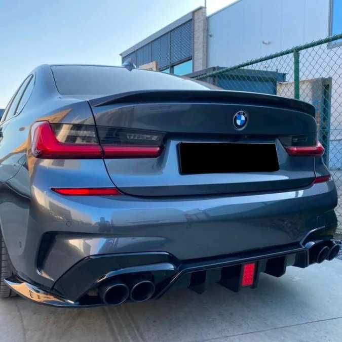 Difuzor LED cu Splitere Bara M BMW G20 G21, Evacuari Duble, 340 style