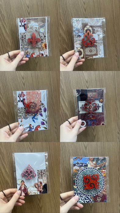 Этно брошь ручной работы