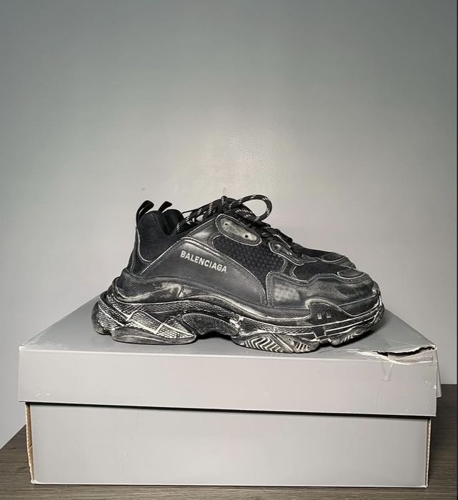 Adidasi sneakers balenciaga triple s disstressed