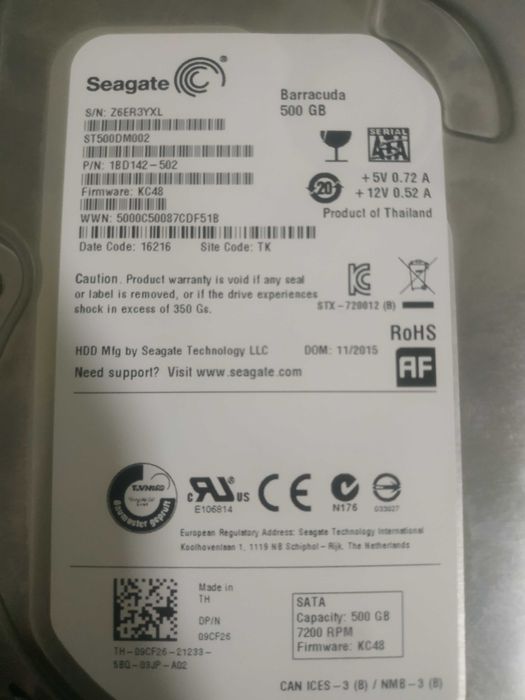 Hdd 500 gb 7200rpm