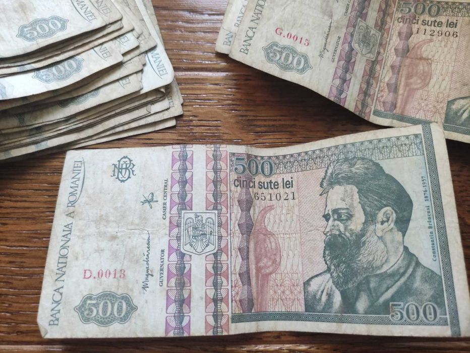 Bani vechi, Bancnote colectie, Bancnote vechi 500, 1000lei an 1991/92