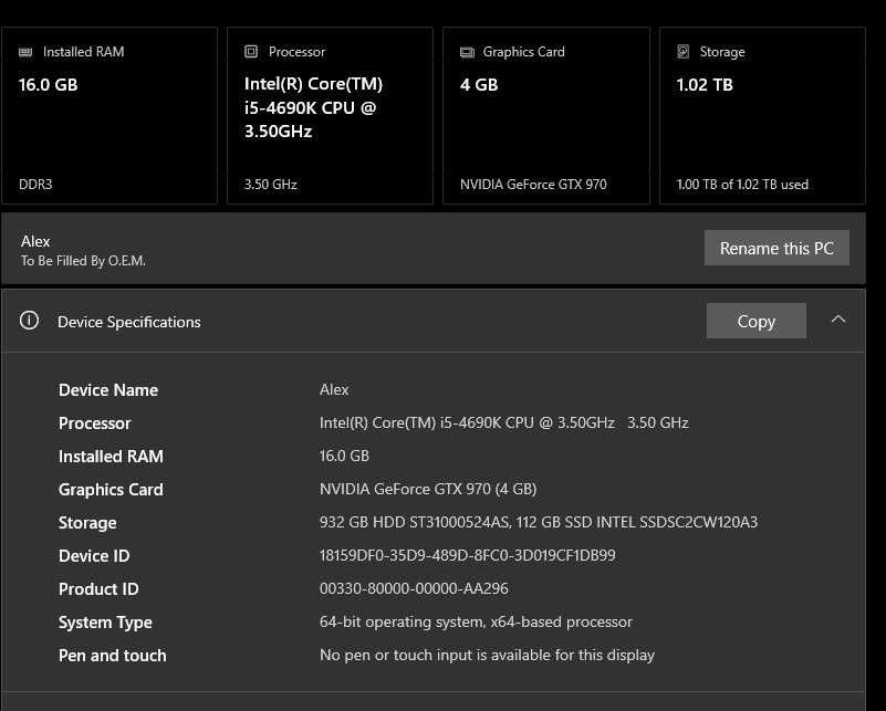 Геймърски компютър i5-4690K / GTX 970 4GB / 16GB RAM / SSD + HDD