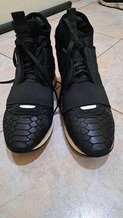 Дамски обувки Balenciaga 39 номер ,кожа и плат ,черни ,бяла подметка