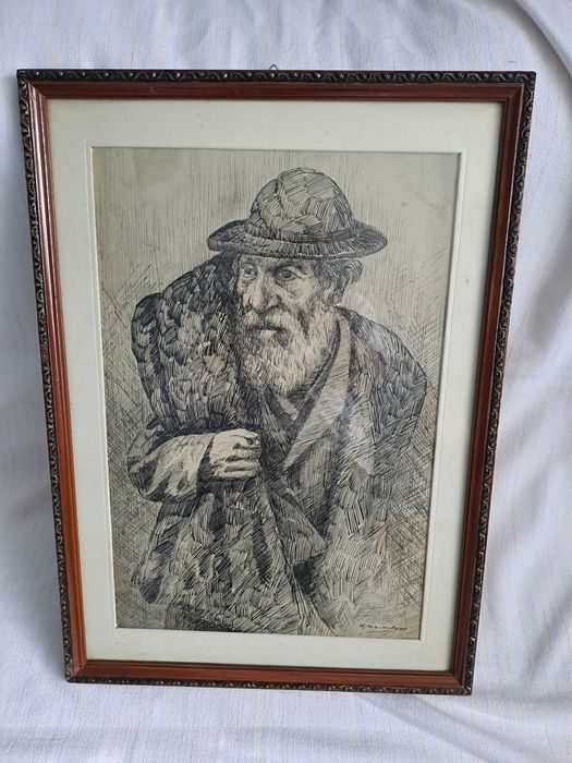 tablou desen tus semnat R Maximilian dimensiune 56/40