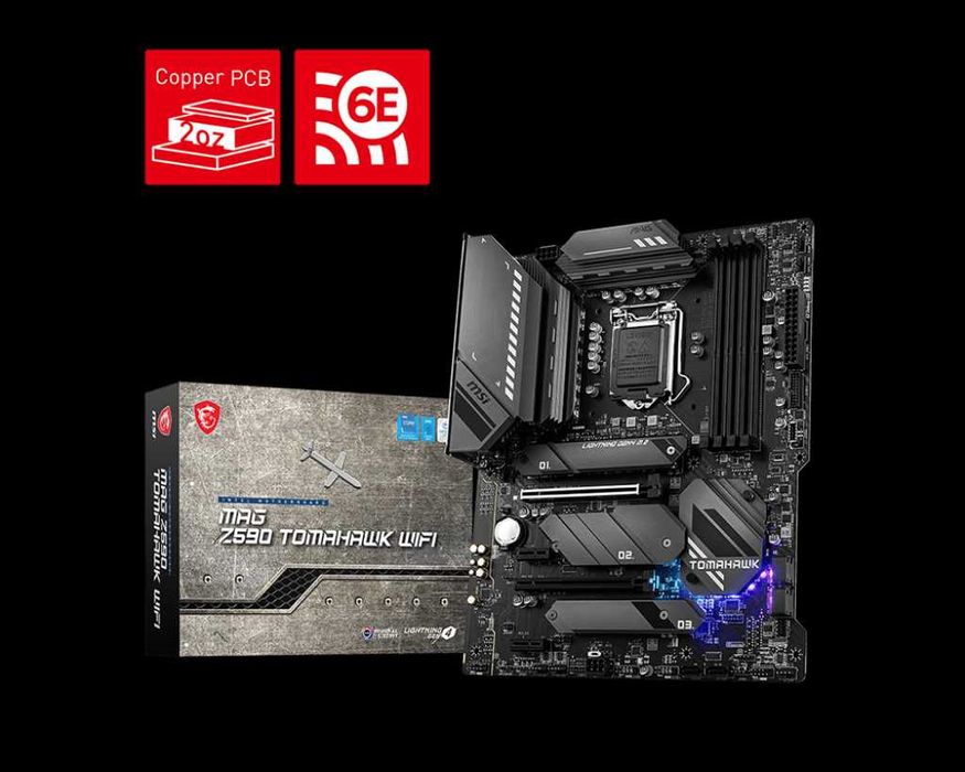 Новая Материнская плата MSI MAG Z590 tomahawk + WIFI