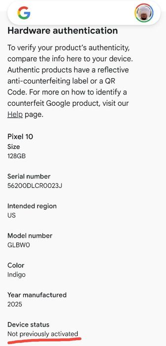 Google pixel 10 128GB Ingigo blue yangi