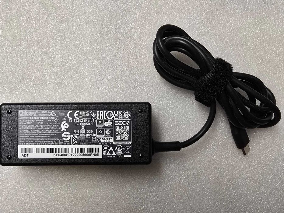 Incarcator laptop Chicony, 45W 20V 2.25A, TYPE-C, A18-045N1A - poze