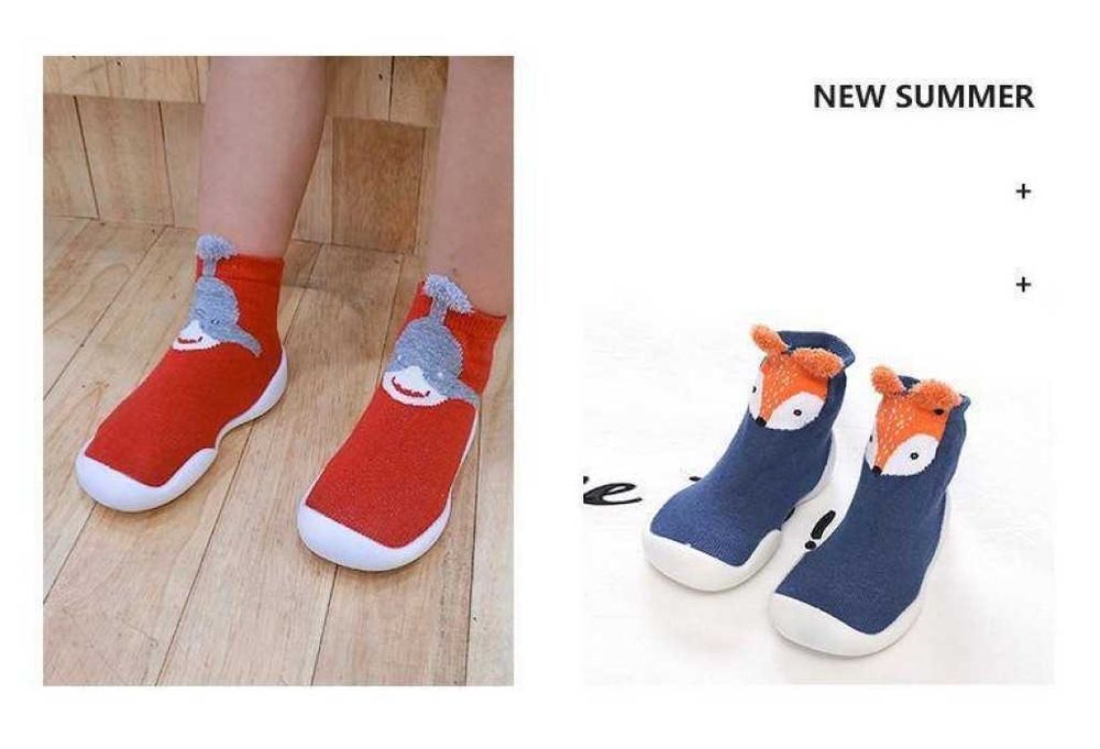 Детски чорапи с гумена подметка, различни номера и цветове