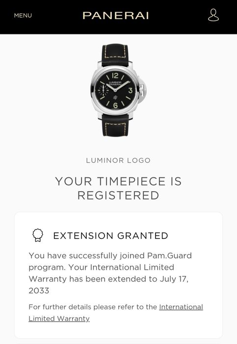 Panerai Luminor Base Logo 44mm (PAM01084) FULL SET – Гаранция до 2033