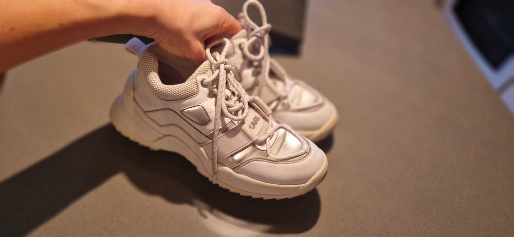 Зимни, бели маратонки Karl Lagerfeld