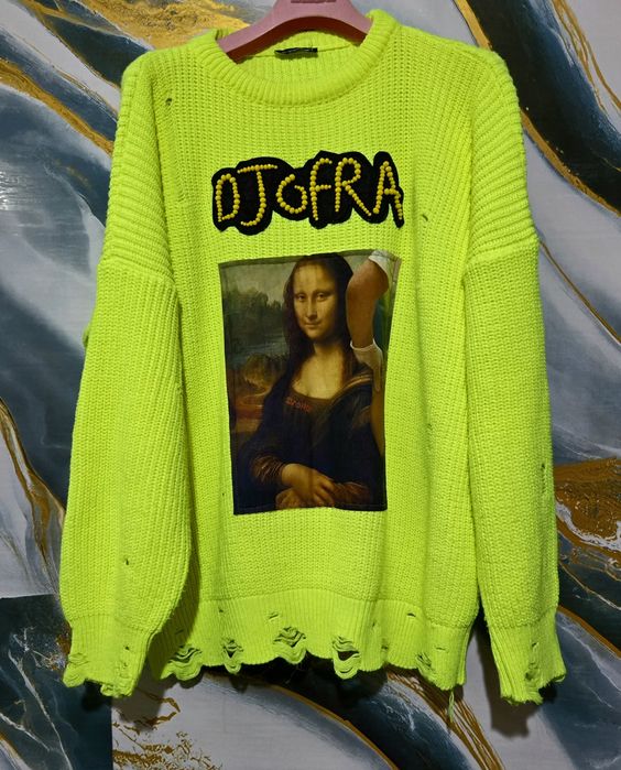 Djofra уникален дамски пуловер Универсален размер