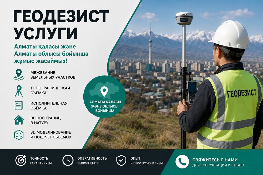Геодезист, определение граница. Топосемка, диагональ
