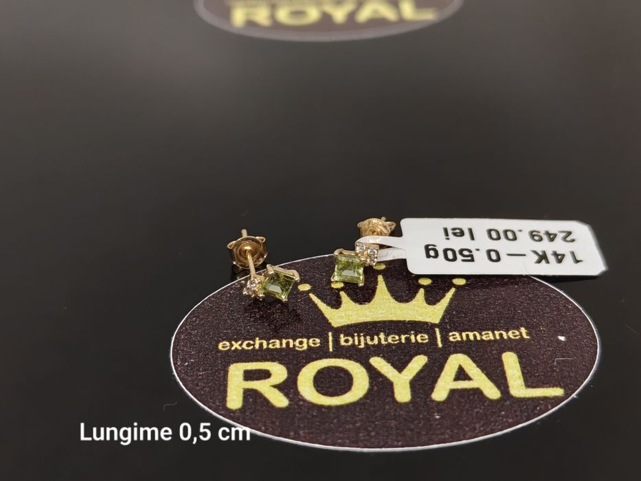 Bijuteria Royal: Cercei aur 14k/0.5 gr