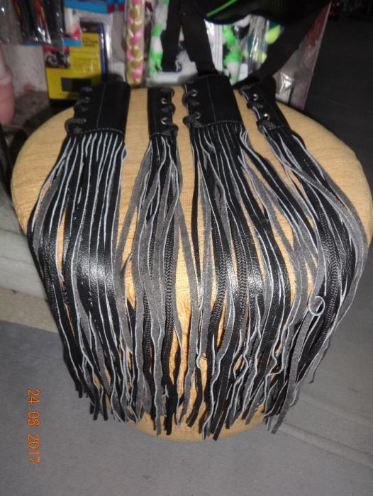 Кожени ресни за чопър ретро кожа за дръжки ръчки ръкохватки мото мотор