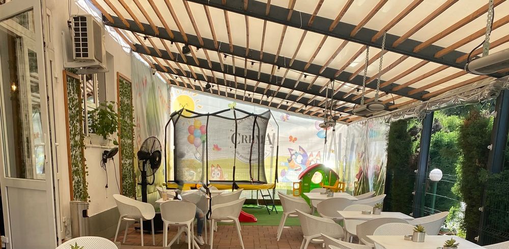 Terasă ,Structură metalică+Folii închidere+3 radiatoare căldură !