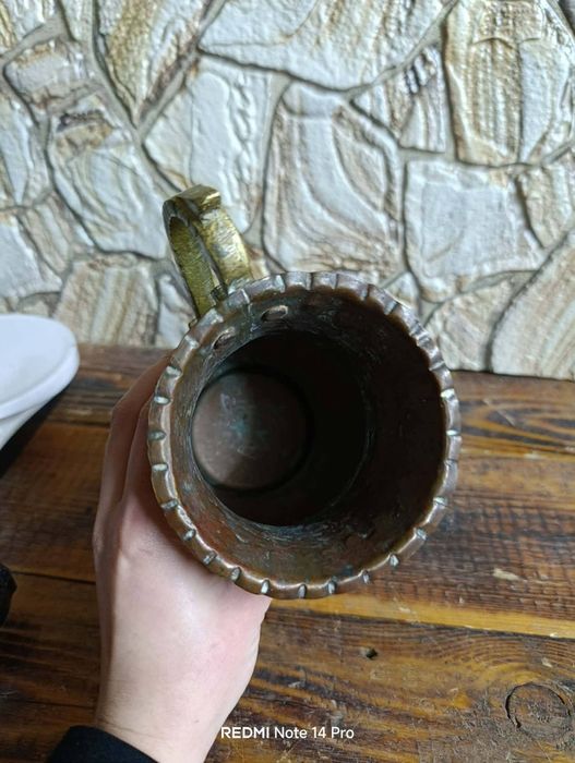 Vintage Ръчно изработена медна кана