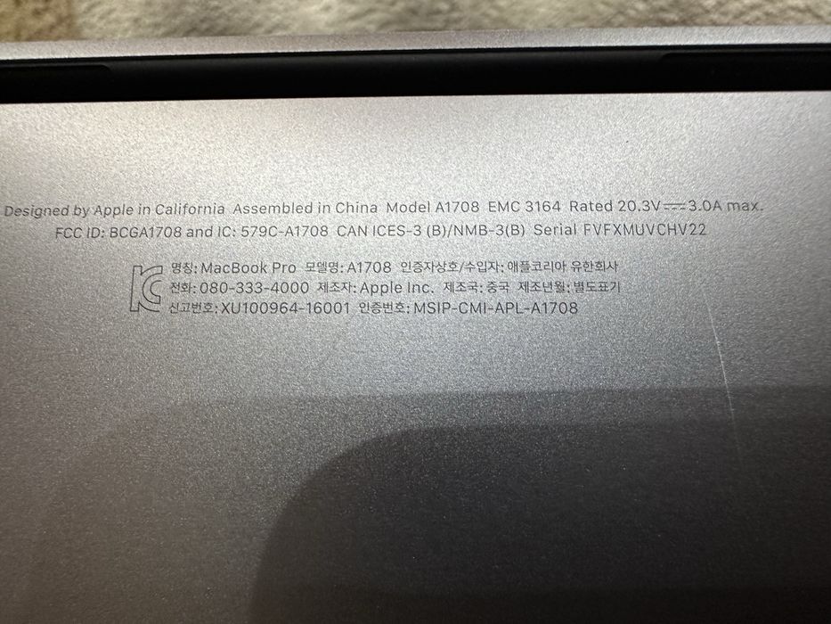 * Apple MacBook A1708 и A2159 на запчасти