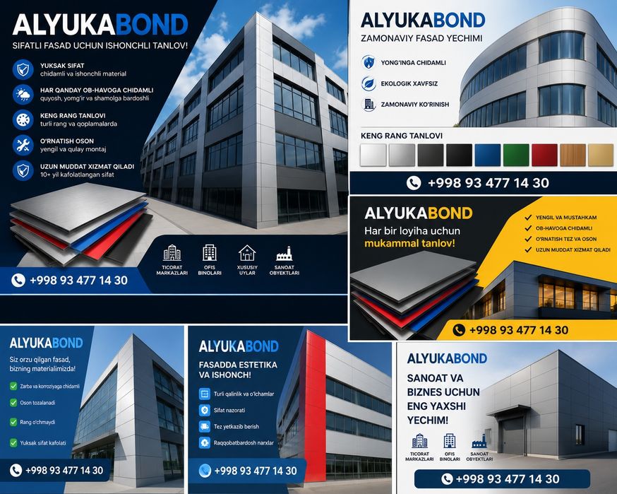 алкафон аликапон алюбонд алкапон аликабонд алюкафон монтаж хизматлари
