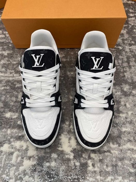 Adidasi Sport Sneakers Luis Vuitton LV Trainers Skate Black White - Livrare Verificare