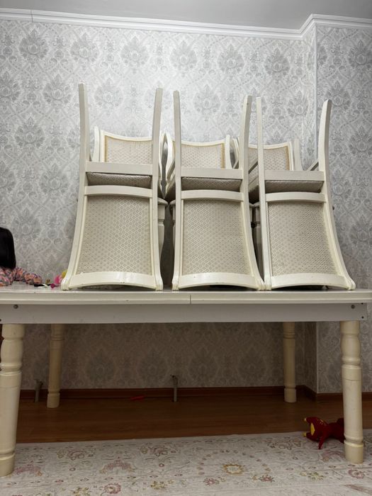 Стол 3 метра в гостиную  , 8 стульев