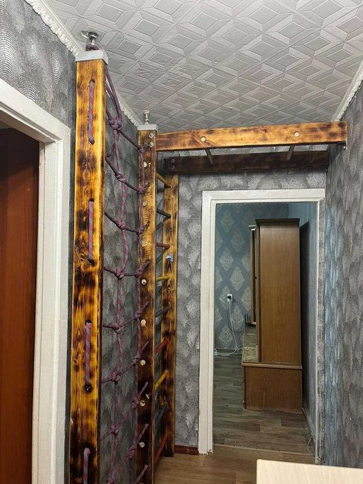 Детский спортивный комплекс из дерева (ручная работа, 3 в 1)