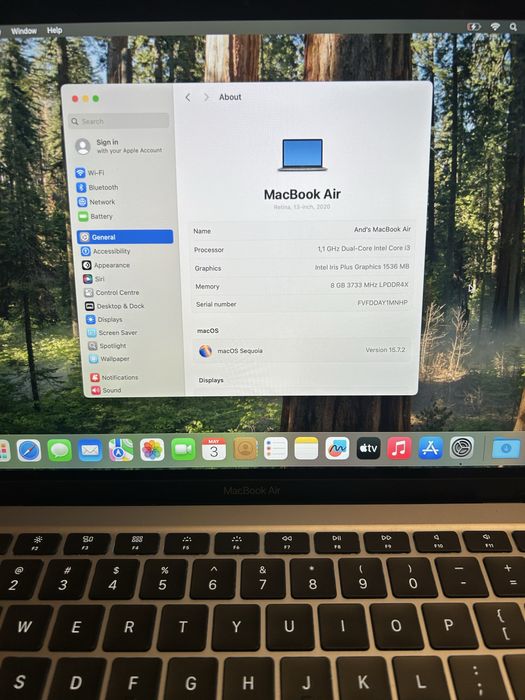 Macbook Air 13'' 2020 - 16GB RAM, SSD 256 GB