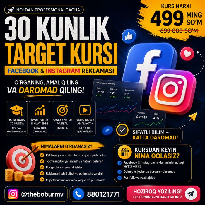 Target kursi 499 ming so'm