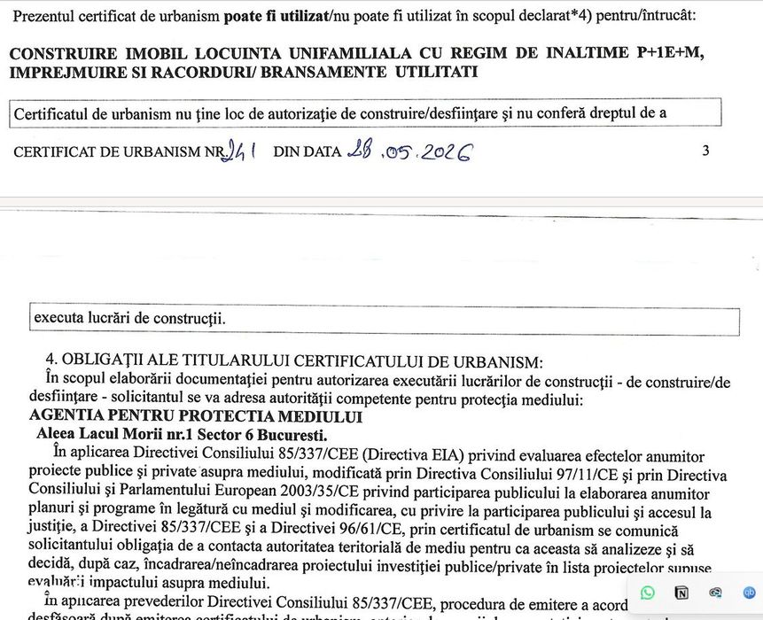 Teren intravilan 369 mp | Pipera Drumul Potcoavei | CU P+1E+M| POT 40%